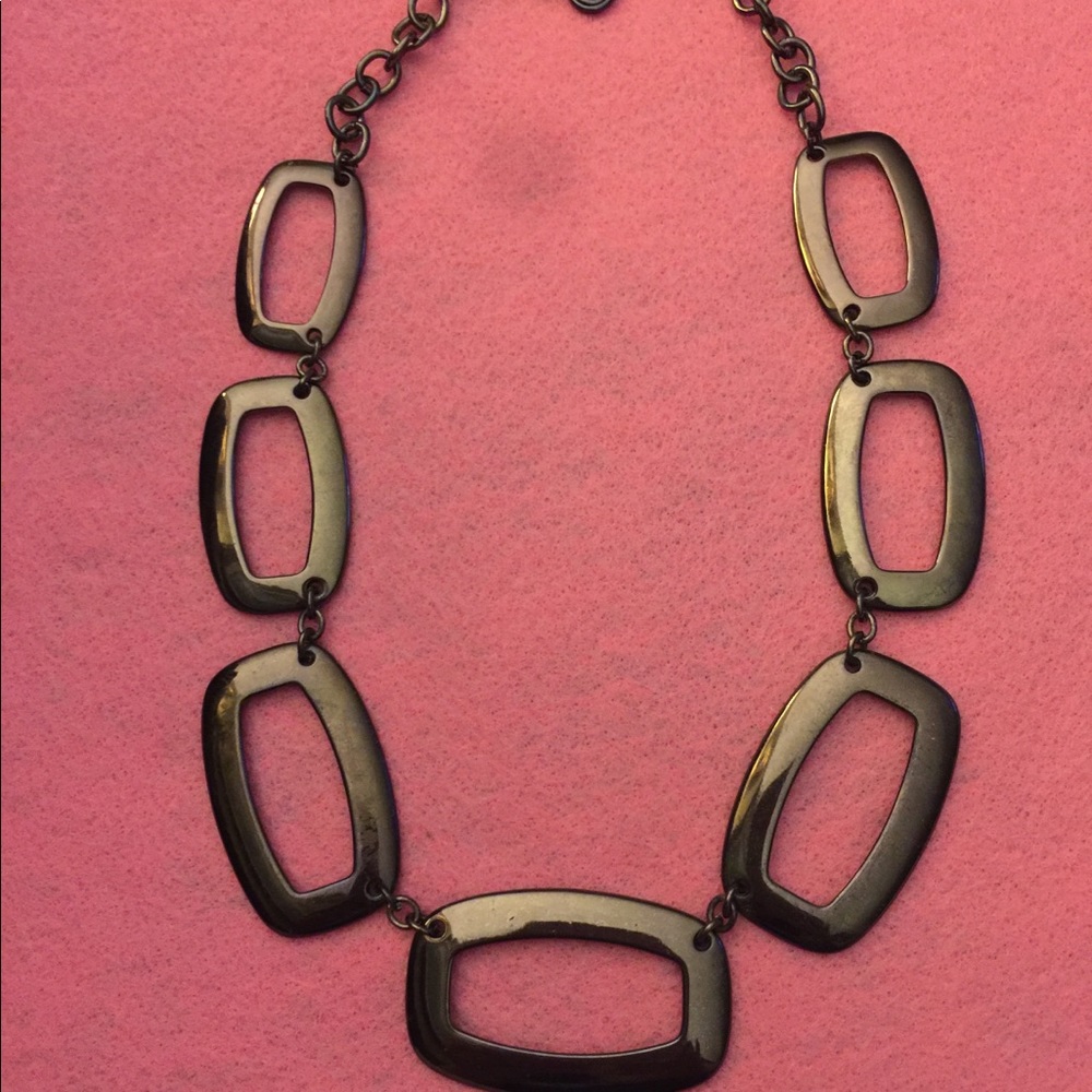 DANA BUCHMAN Rectangle Link Necklace